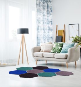 Diperz modular hexagonal colores