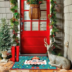 Tapete Navidad Pinguino Verde