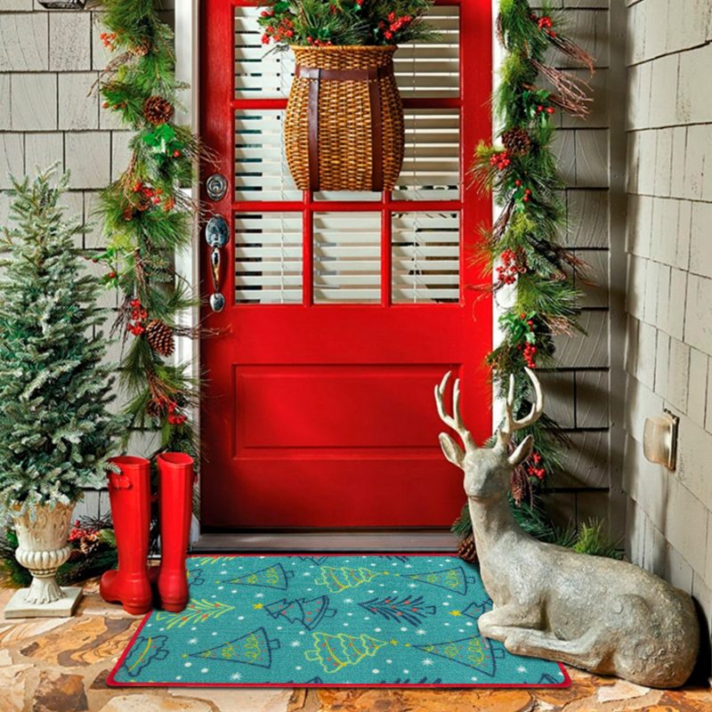 Tapete Navidad Arboles Verdes