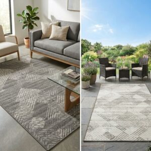 Tapete Reverso Geo Taupe